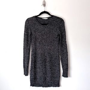 BCBGeneration Black & White Knit Crew Neck Tunic Sweater